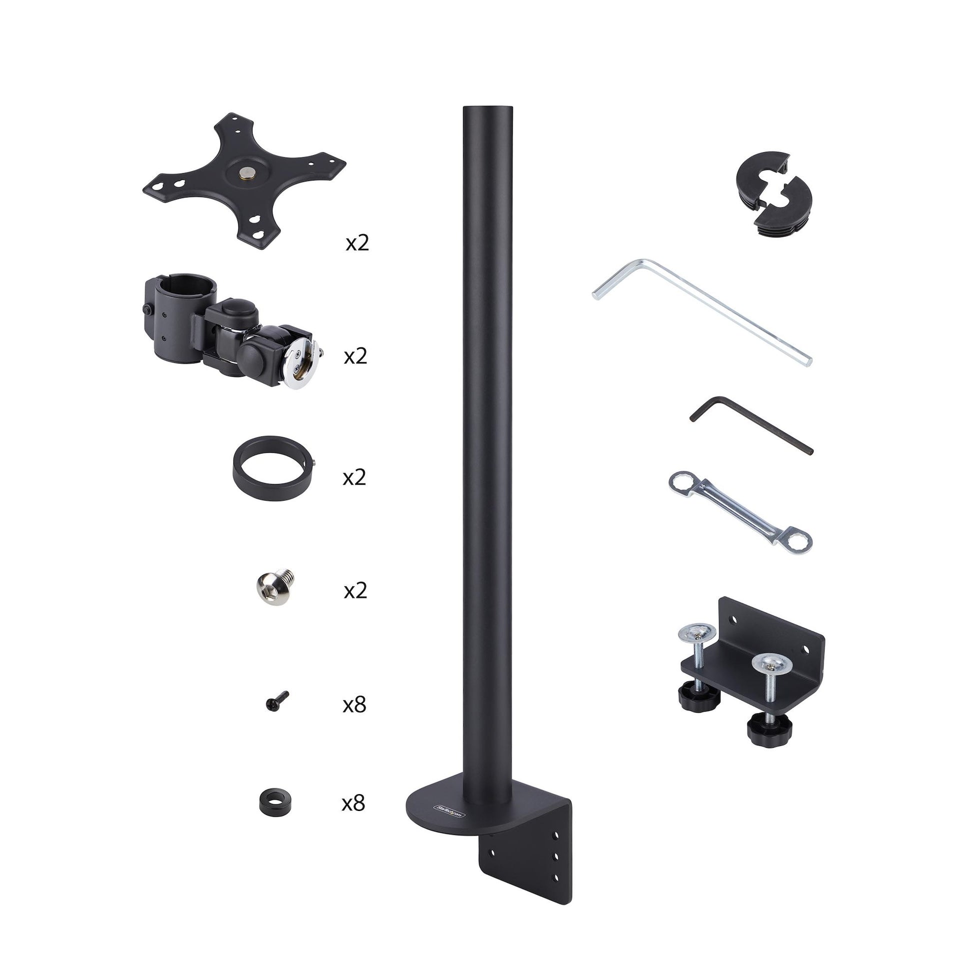 StarTech.com Monitorarm Tischhalterung – Klemme/Durchführung – 2 Monitore – 17–49" – VESA 75×75/100×100 mm