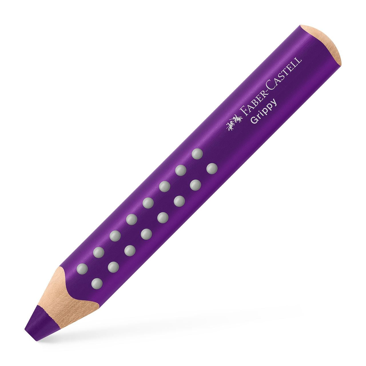 Faber-Castell Grippy Buntstift – Jumbo, wasservermalbar, Dreikant, Einzelstift Traubenlila