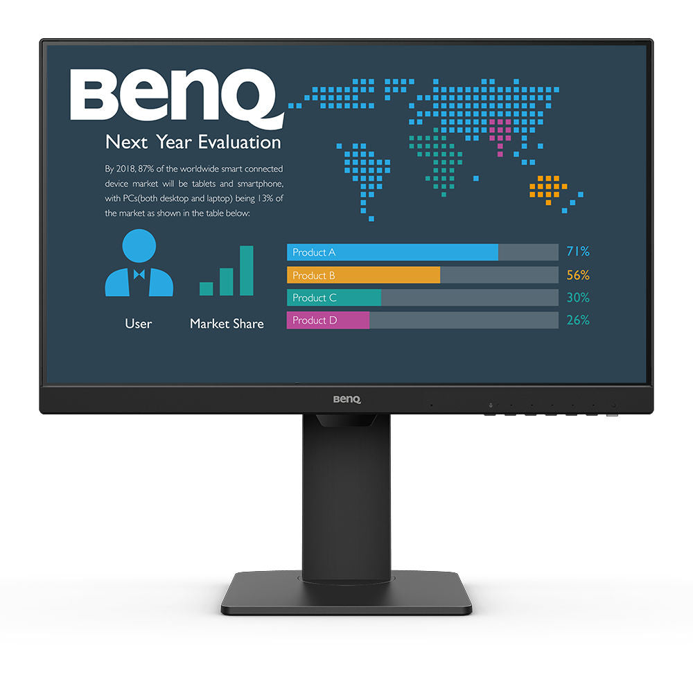 BenQ BL2486TC – Monitor, 24" 1920 × 1080 (Full HD), IPS, 100 Hz, USB-C Hub