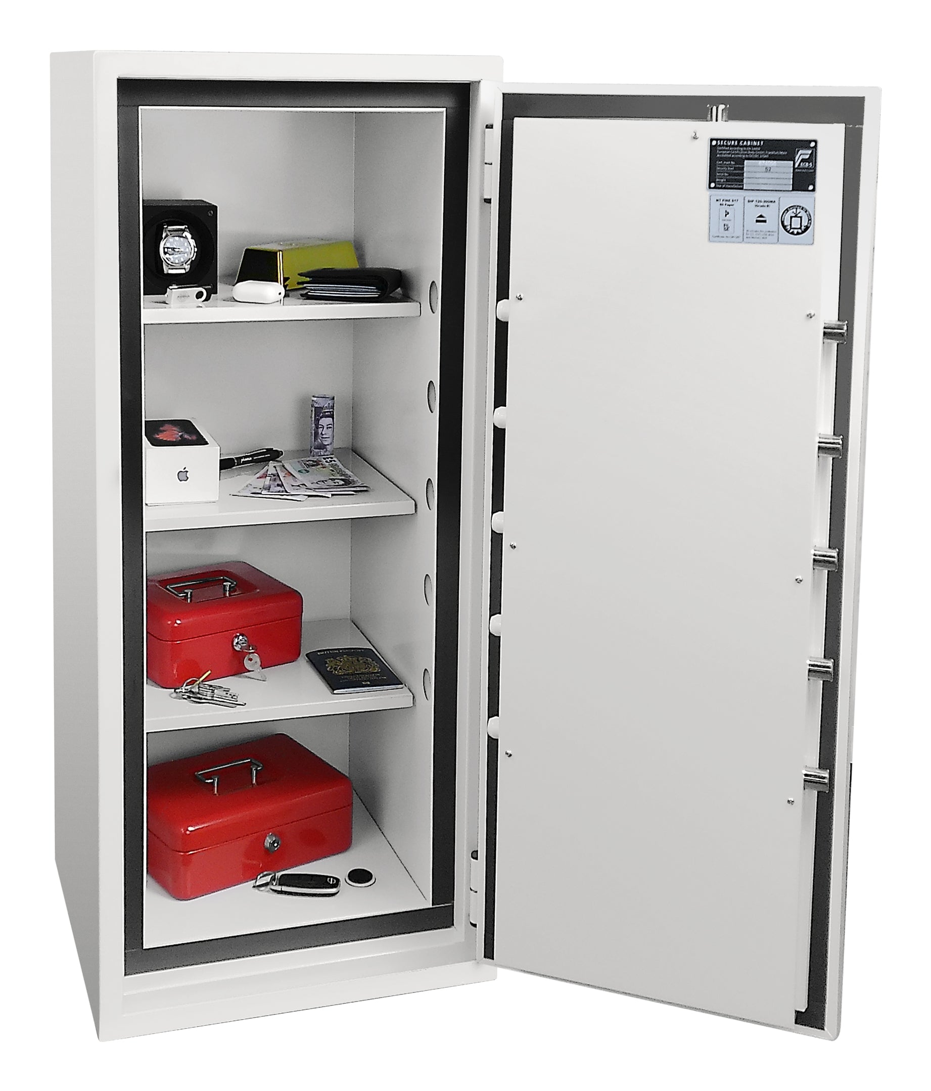 Phoenix Safe Co. Phoenix Sicherheitsschrank Fortress Pro SS1465K – Schlüsselschloss – 97 l – Feuerschutz 60 min – Weiss