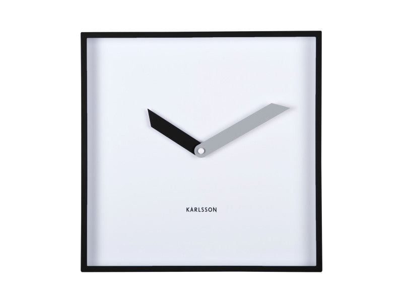 Karlsson Wanduhr – Analog, 28,3 × 28,3 × 4,1 cm, Schwarz, Kunststoff