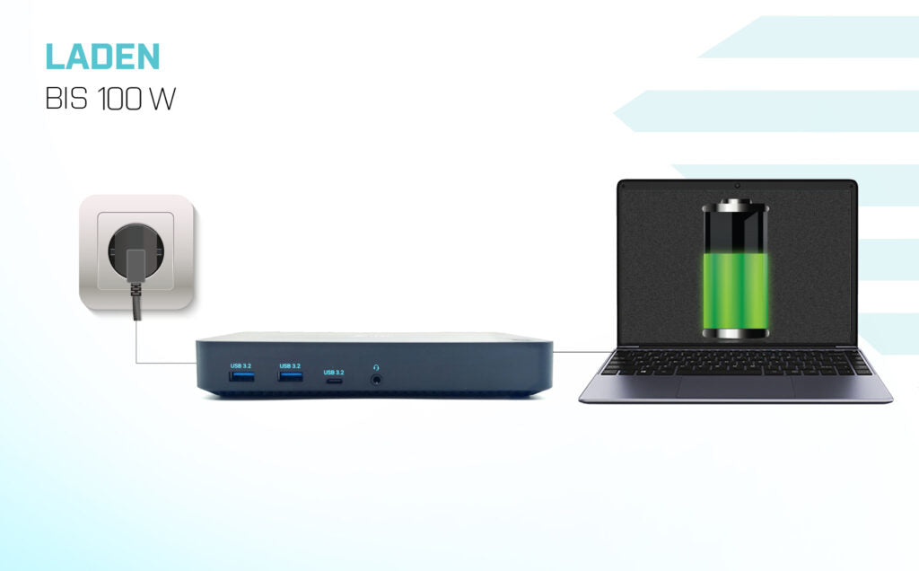 i-tec Dockingstation – USB-C, 2× HDMI, 1× VGA, 100 W PD, GbE, 3,5 mm Audio, für Windows/Mac/Android
