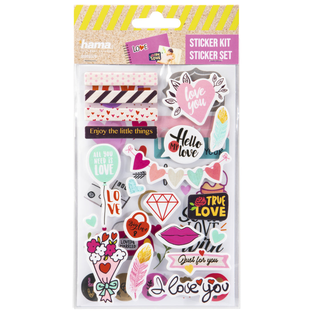 Hama Schmucketiketten – Motive sortiert – Papier, 2 Bogen, 125 × 220 mm