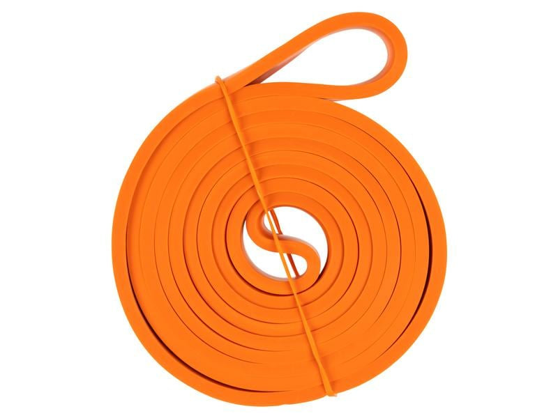 KOOR Fitnessband, F00927, 208,0 cm × 2,9 cm × 0,5 cm, Latex, Orange, Schwer, Widerstand 30–35 kg – 1 Stück