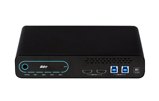 AVer MT300 – HDMI Matrix, 3× HDMI Eingang / 2× HDMI Ausgang, 4K@60 Hz, PoE, RS-232, 2× USB-B, Audioverfolgung, Schwarz