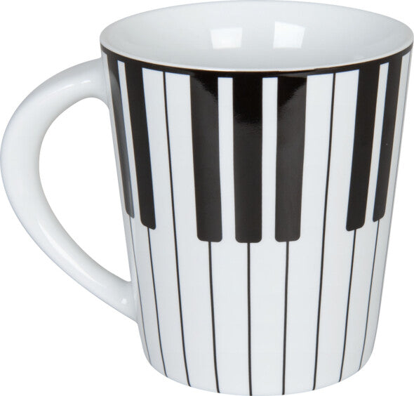 Könitz Porzellan Könitz Becher Piano – 380 ml, Ø 9,0 cm, Porzellan, Weiss, spülmaschinenfest, mikrowellengeeignet