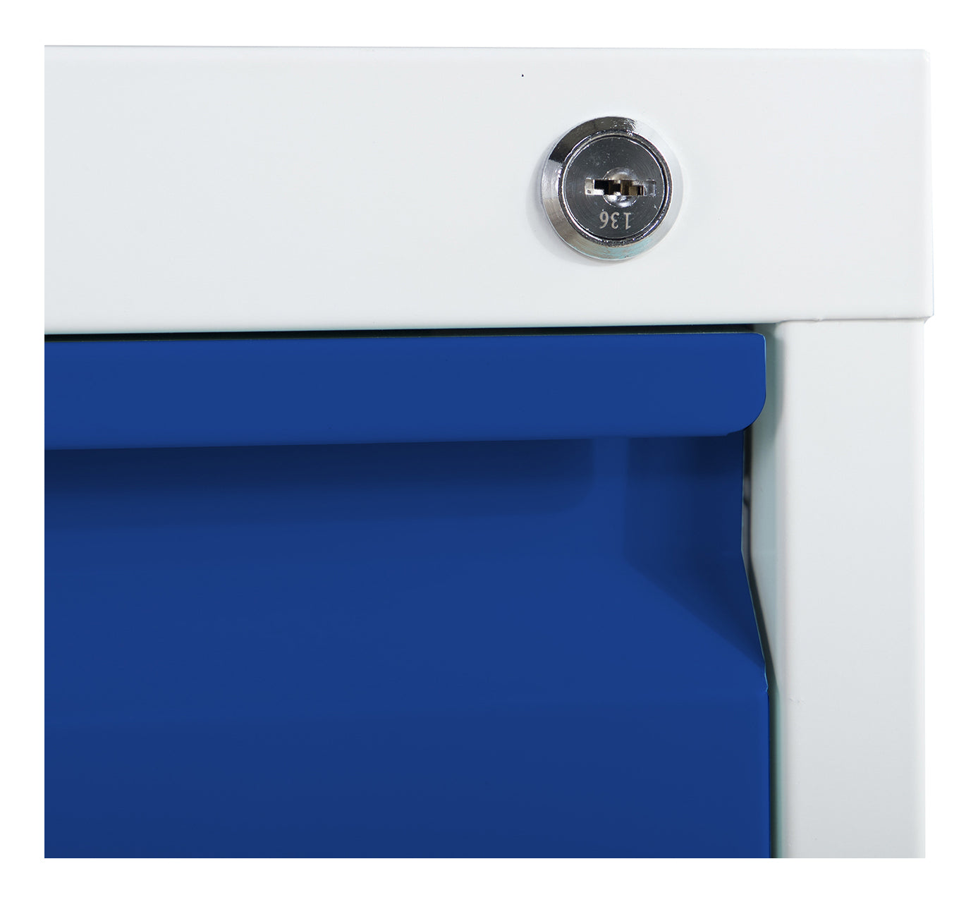 Phoenix Safe Co. Phoenix FC1004GBK – Aktenschrank, 4 Schubladen, abschliessbar, Stahl, 450 × 620 × 1330 mm, Grau/Blau