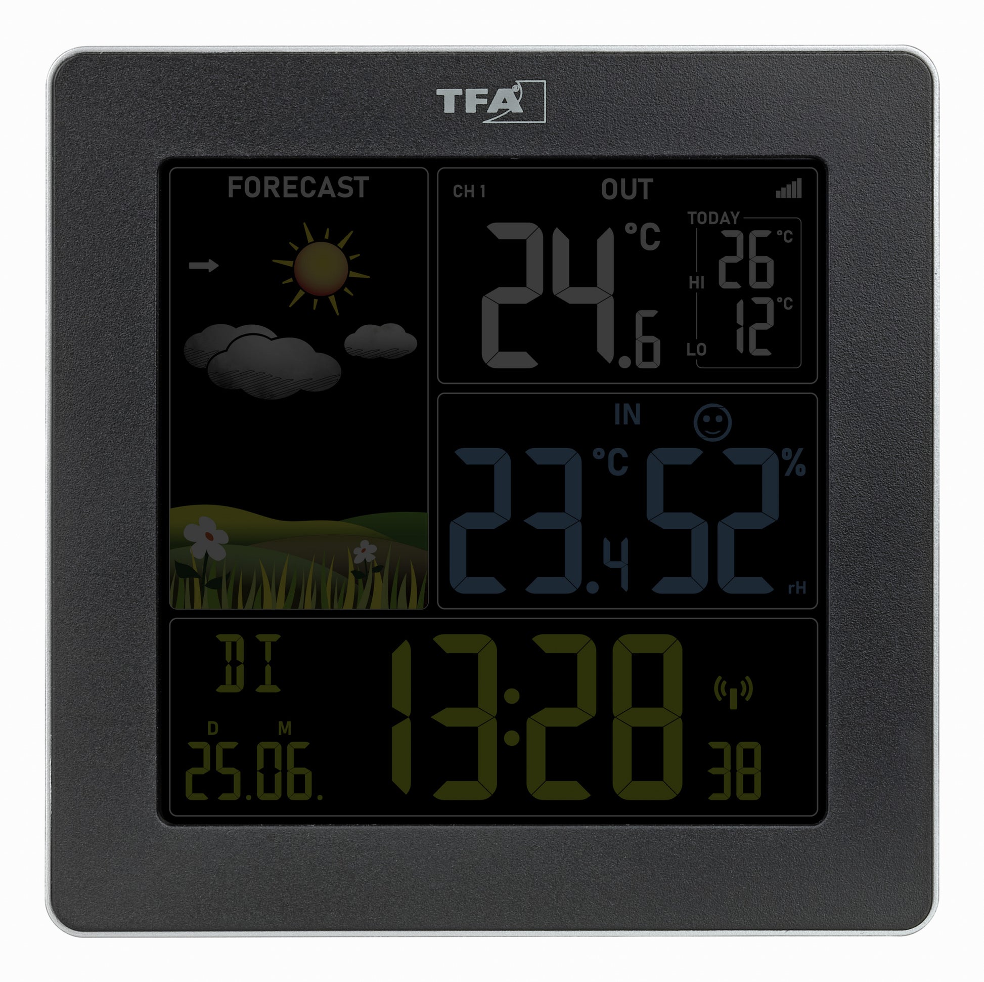 TFA-Dostmann SUN 2 Temperatur-/Feuchtesensor – Kabellos (433 MHz), −40–60 °C, 10–99 %, Eingebaut