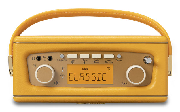 Roberts Radio Roberts Revival Uno Bluetooth – DAB-/Internetradio – Portabel – DAB+ – Dunkelgelb