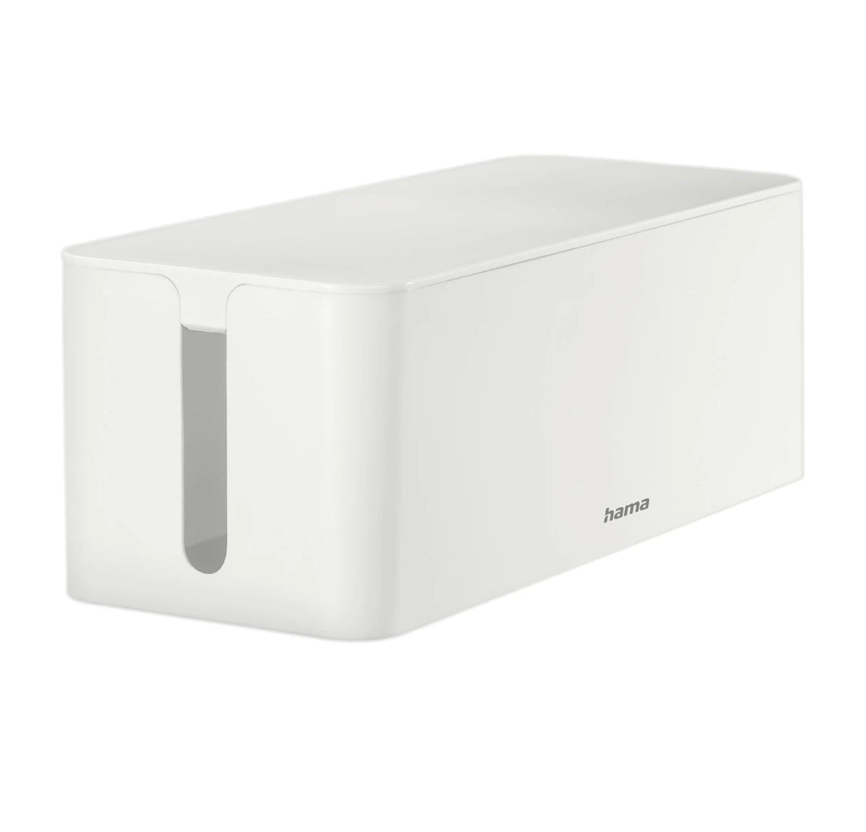 Hama Kabelbox – 406 × 156 mm, Kunststoff, Weiss, zuschneidbar, für Kabel bis Ø 20 mm