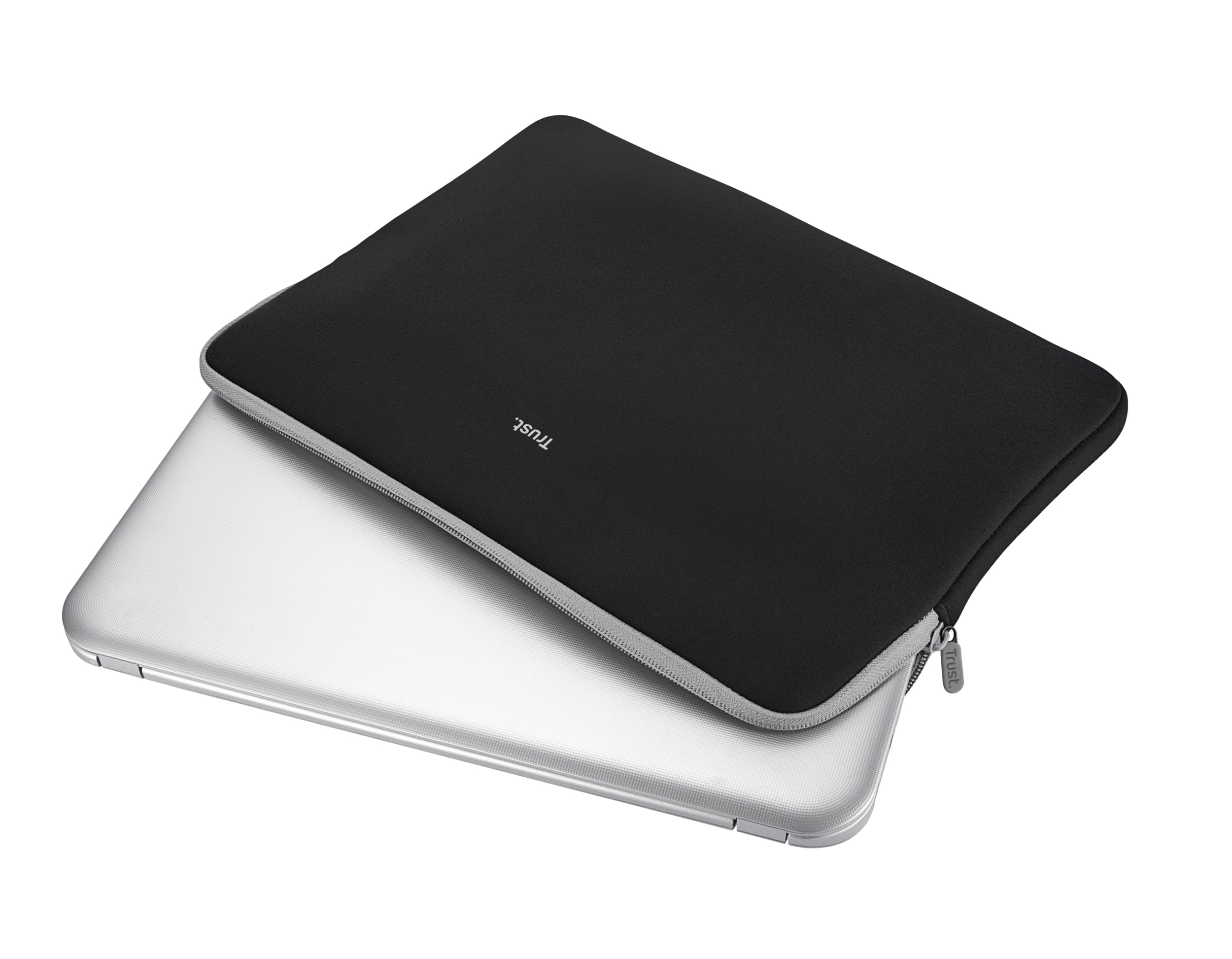 Trust Primo Soft Sleeve Notebook-Schutzhülle – für Notebooks bis 15,6", Stossschutz, Neopren, Schwarz