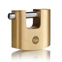 Yale Y114B 60/14 Mechanisches Vorhängeschloss – Messing, Bügel 12×25 mm, Ø9 mm, Sicherheitsstufe 2, Aussen