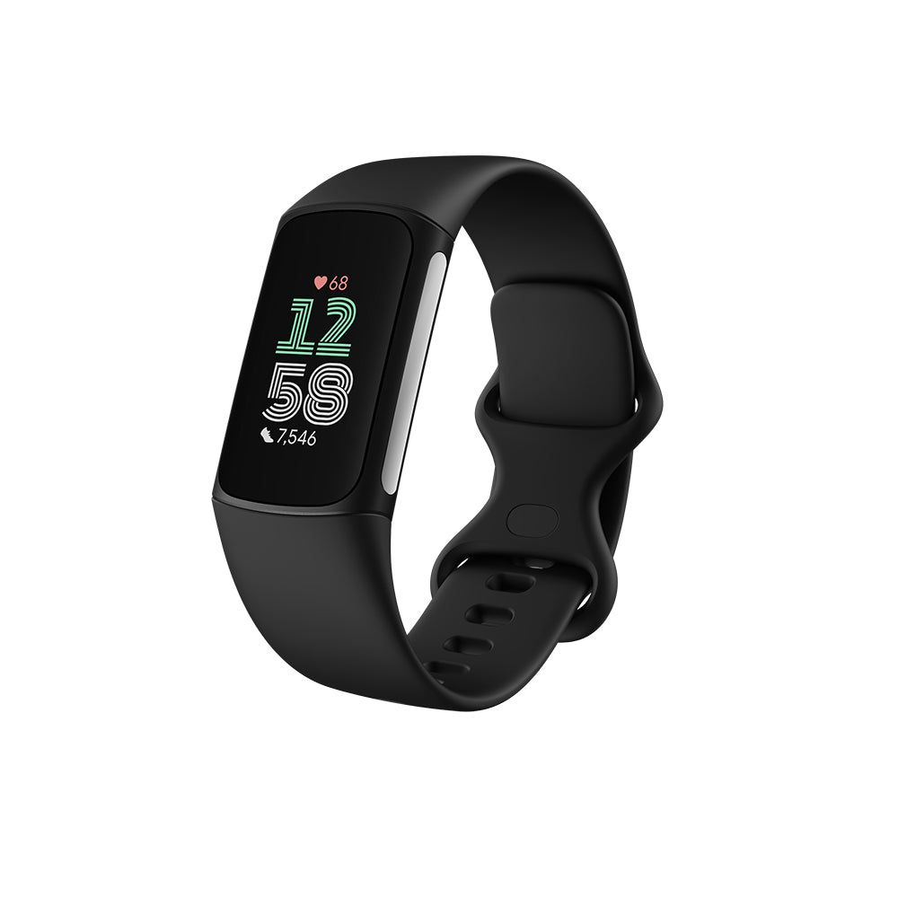 Fitbit Charge 6 – Smartwatch – 18,5 mm, GPS, AMOLED, 5 ATM, Schwarz, S/L, Sportarmband