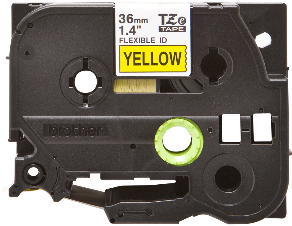 Brother TZe-FX661 Flexibles Schriftband – Schwarz auf Gelb – 40 mm × 8 m – für Brother P-touch