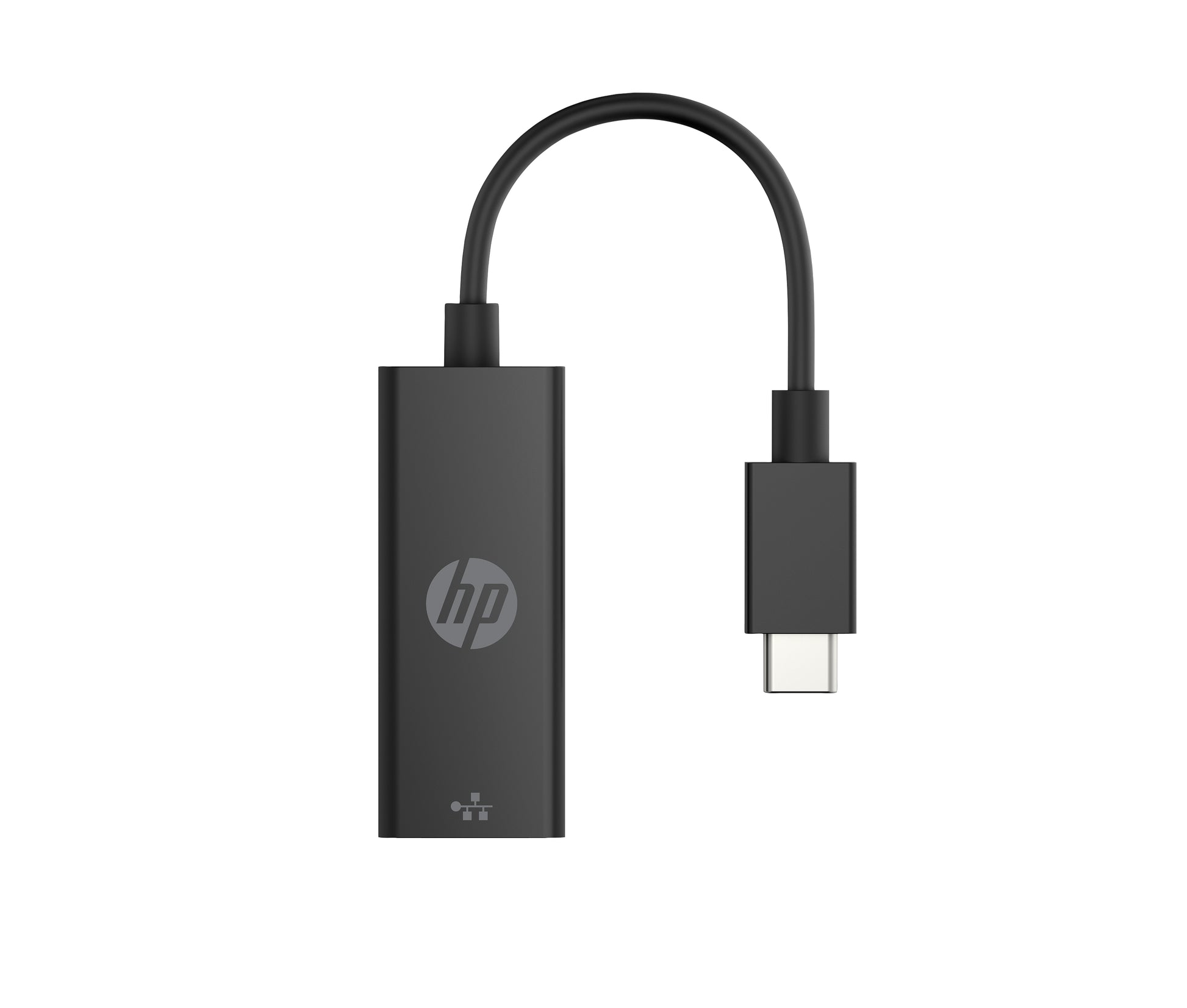 HP G2 Netzwerkadapter USB-C zu RJ-45 – 1× RJ-45, 0,1 m Kabellänge, für Windows 10/11 – Schwarz