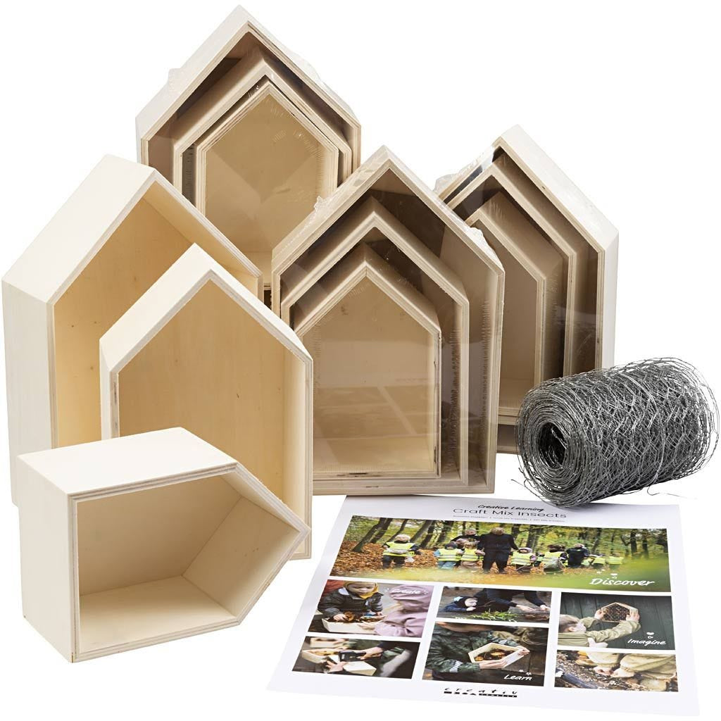 Creativ Company Bastelset – Insektenhotel aus Holz – 46 × 26 × 35 cm – ab 3 Jahren