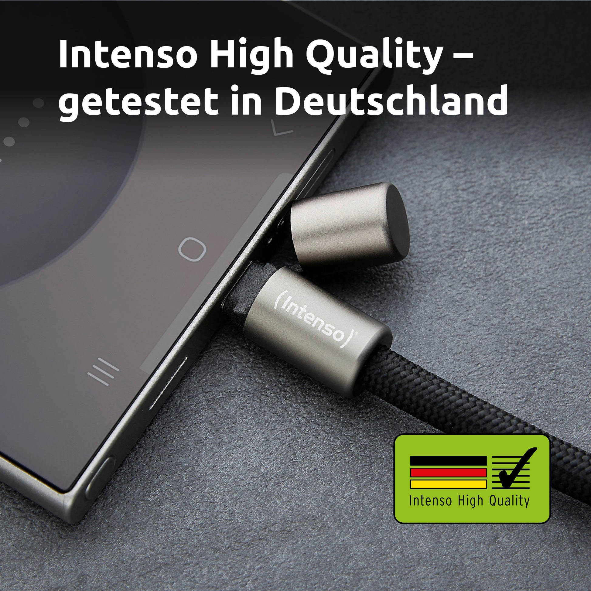 Intenso Daten- & Ladekabel – USB-C auf USB-C 1,65 m, PD 60 W, geflochten – für USB-C Geräte