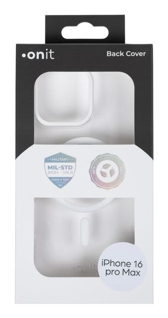 ONIT Mill.Std. Backcover – für Apple iPhone 16 Pro Max, MagSafe, PC+TPE+TPU, Transparent, bis 3 m sturzsicher