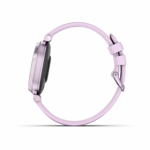 Garmin Lily 2 – Smartwatch – 35,4 mm, GPS, Bluetooth, Gorilla Glass, 50 m, Flieder, Universelle Grösse, Sportarmband