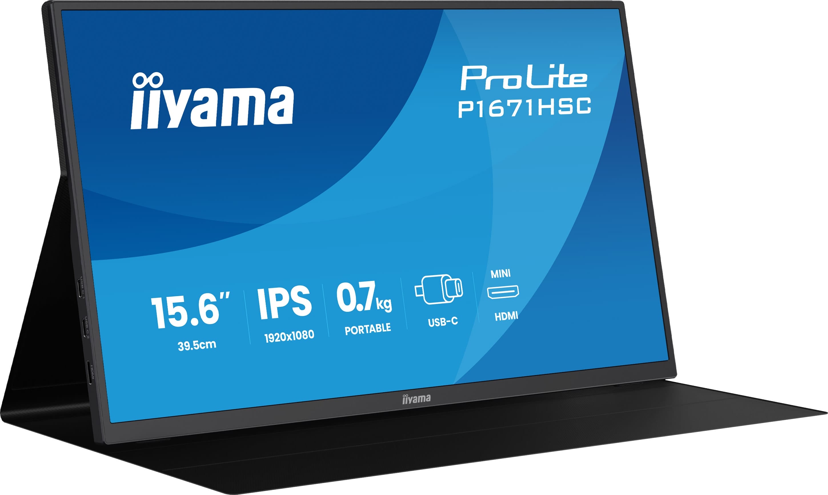 iiyama ProLite P1671HSC-B1 – Monitor, 15,6" 1920 × 1080 (Full HD), IPS, 250 cd/m²