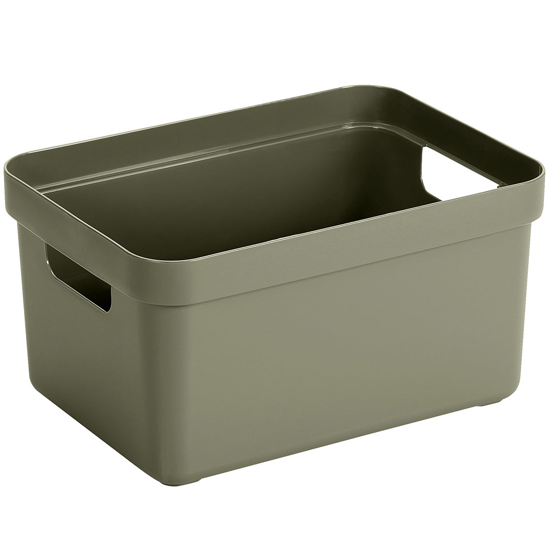 Sigma home Aufbewahrungsbox 5 l ohne Deckel – Kunststoff – Grün – 252 × 122 × 180 mm