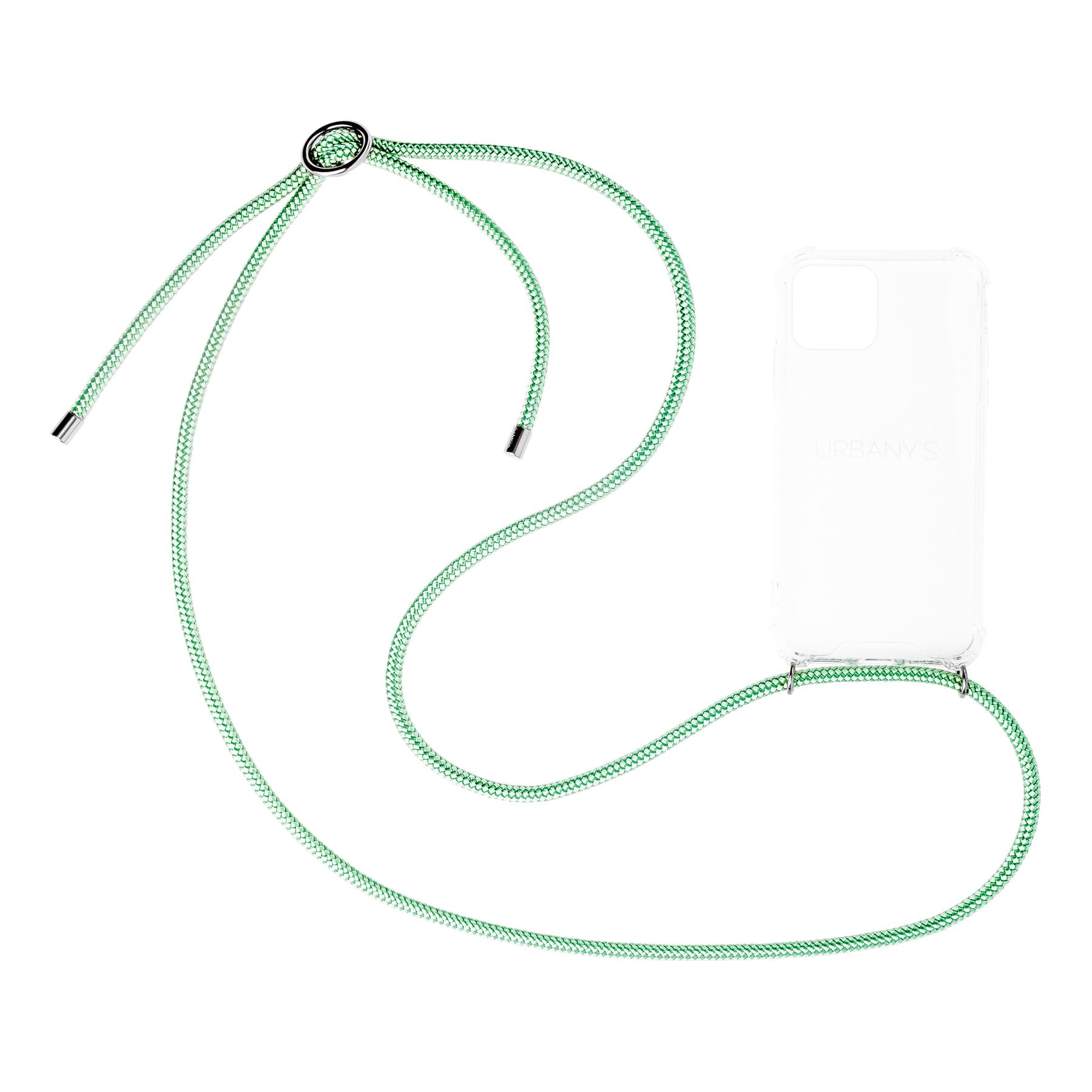 Urbany's Necklace Case Backcover – für Apple iPhone 15, Polypropylen, Granny Smith, mit Trageband