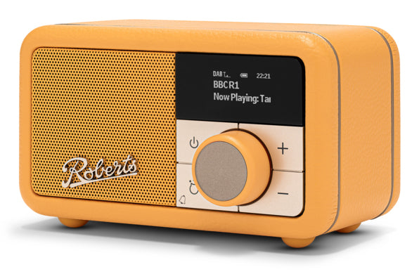 Roberts Radio Roberts Revival Petite 2 – DAB-/Internetradio – Tischradio – UKW, Bluetooth – Dunkelgelb