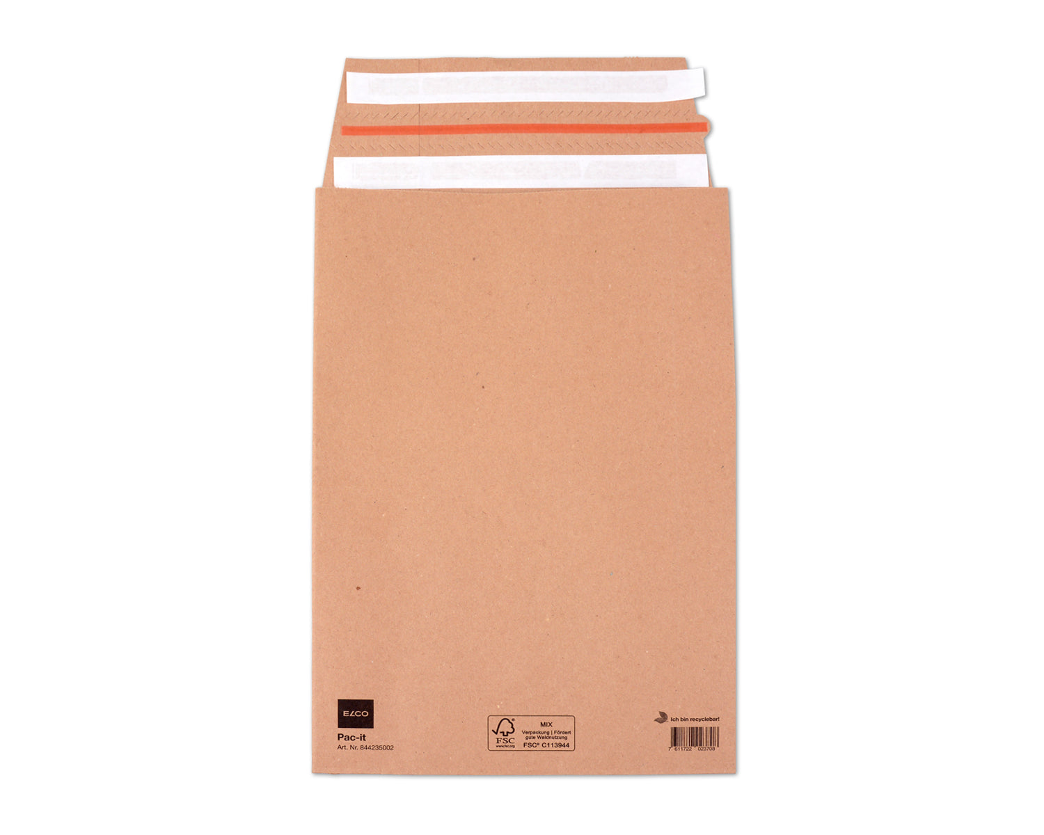 Elco Papierversandtasche – 225 × 335 × 70 mm, braun, Einsteckverschluss, FSC-zertifiziert – 100 Stück