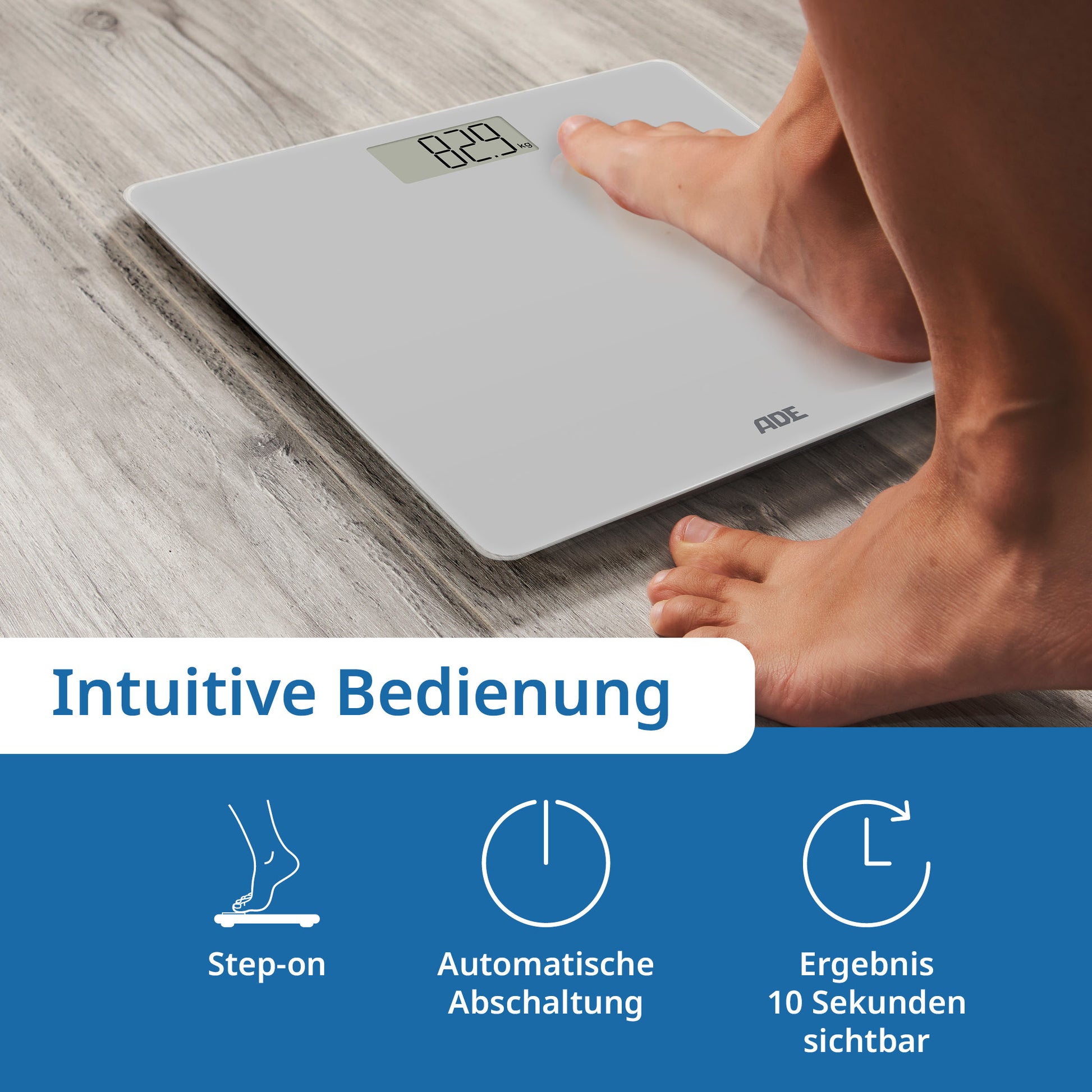 ADE Digitale Personenwaage Amina – Glas – 180 kg