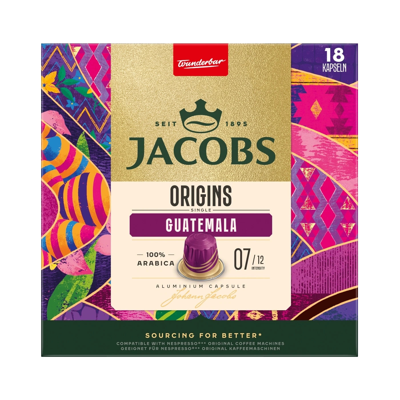 Jacobs NKK Single Origins Guatemala – Kapseln für Nespresso – Espresso, 18 Kapseln