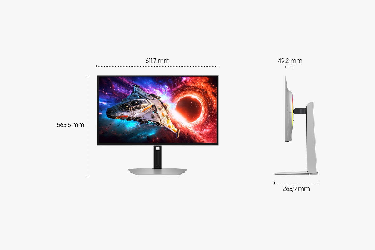 Samsung Odyssey G8 (G80SH) – 27", 3840 × 2160 (4K), OLED, 240 Hz, USB-C 98 W, DisplayHDR 400