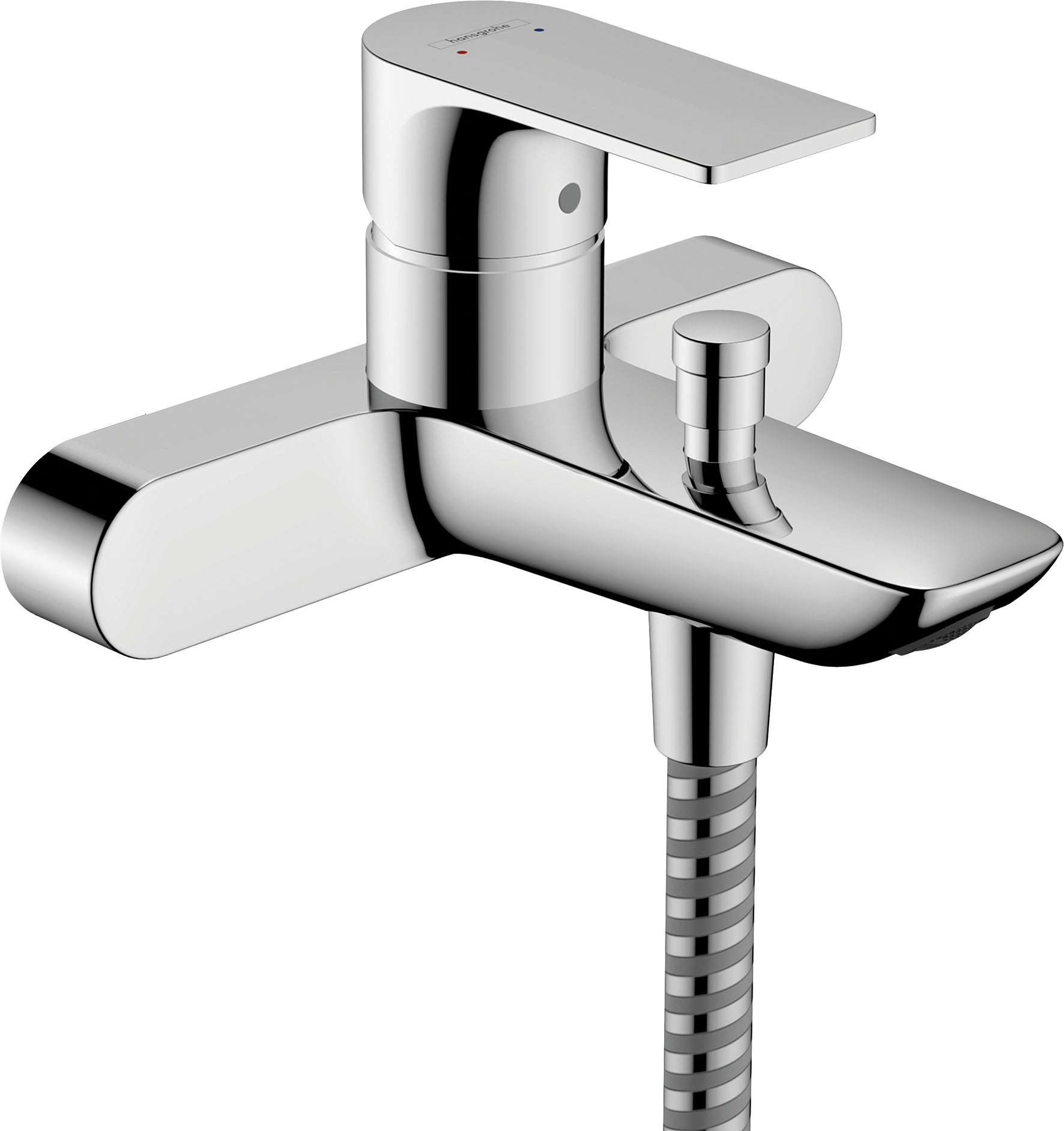 Hansgrohe Einhebel-Badebatterie (Aufputz) – 15,3 cm, Messing, Chrom