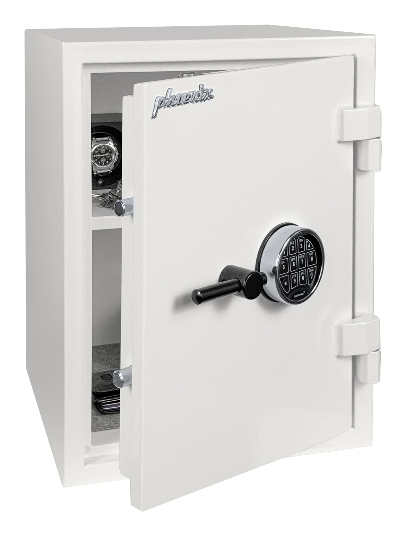 Phoenix Safe Co. Phoenix Tresor Fortress SS1453E – Elektronikschloss – 46 l – Bodenmontage – Weiss