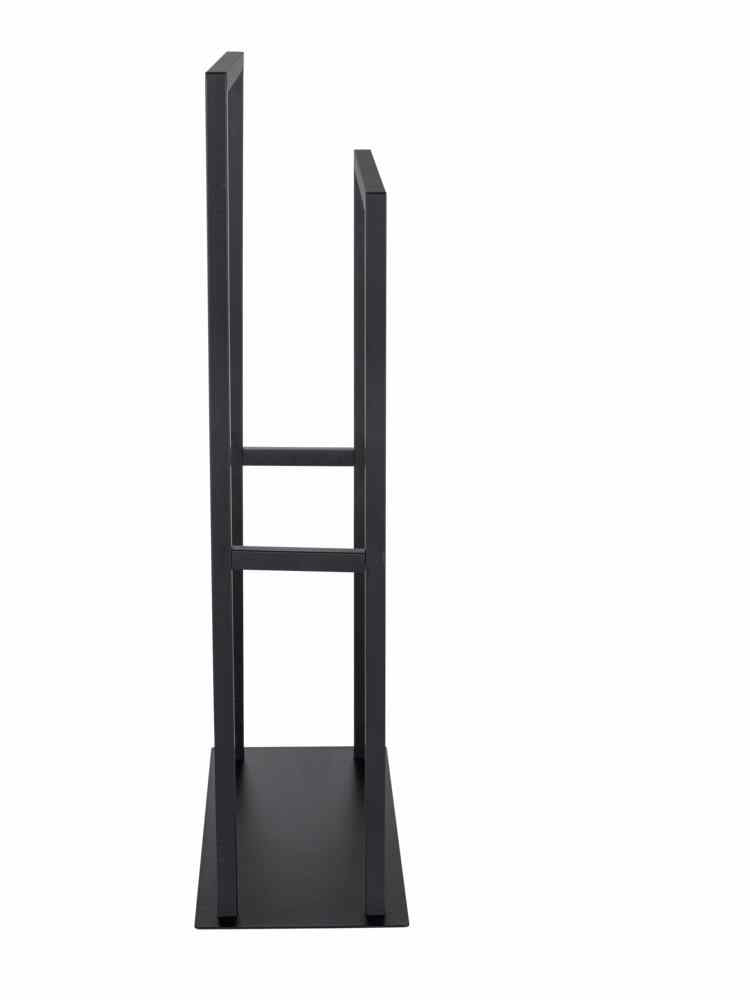 WENKO Handtuchständer Rivaltana – 46×20×80 cm, Edelstahl, freistehend, Schwarz