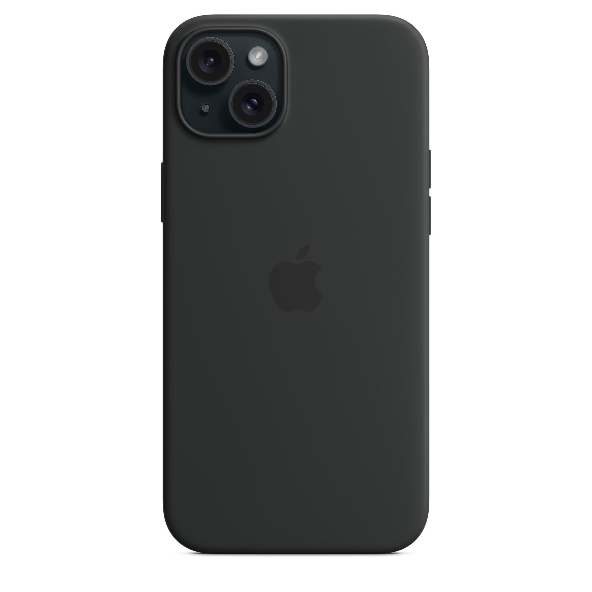 Apple Backcover – für Apple iPhone 15 Plus – schwarz – Silikon, MagSafe-kompatibel
