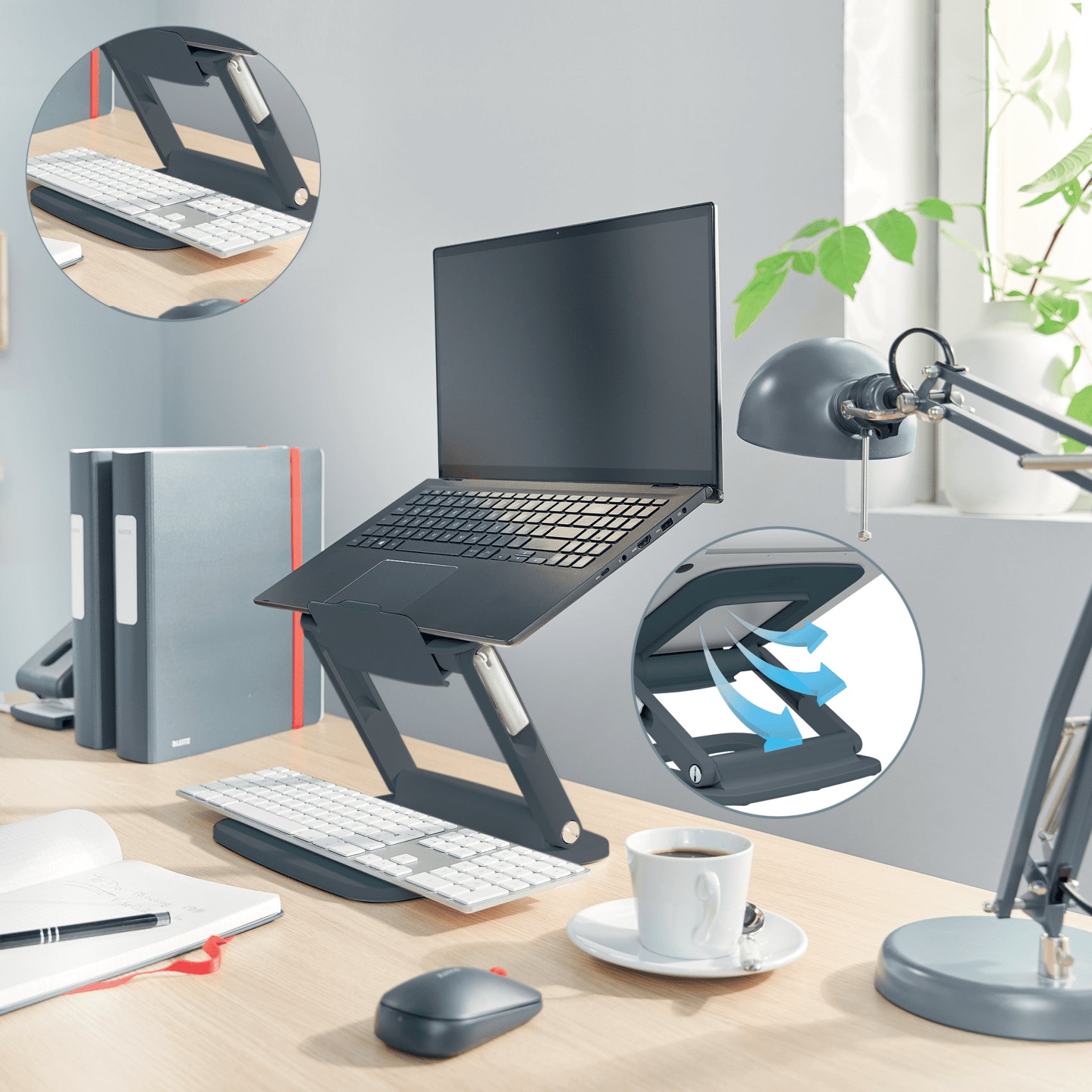 Leitz Laptop-Ständer – für Laptops 13–15" – Dunkelgrau