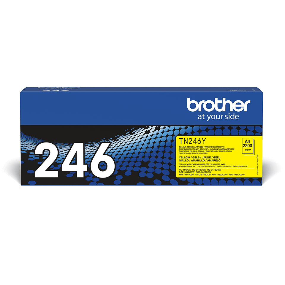 Brother Toner TN-246Y – gelb, 2200 Seiten – für HL-3142CW/HL-3152CDW/HL-3172CDW und andere