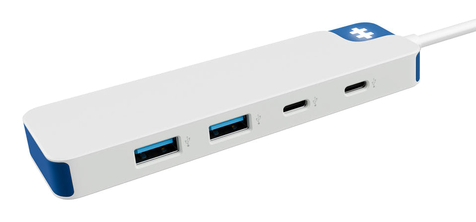 Targus HyperDrive Flex 4 Port USB-Hub – USB-C, 4× USB-A, 4× USB-C, für Windows/Mac