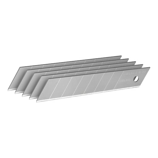 Stanley 18 mm Abbrechklingen – 5 Stk – mit Spender – für Cutter Interlock, Cutter 18 mm Autolock und andere