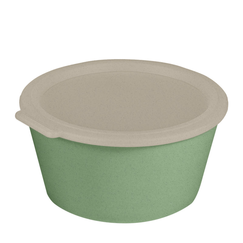 koziol Salatschüssel – 2,2 l, Kunststoff (biozirkulär), Grün, mit Deckel, spülmaschinenfest, mikrowellengeeignet