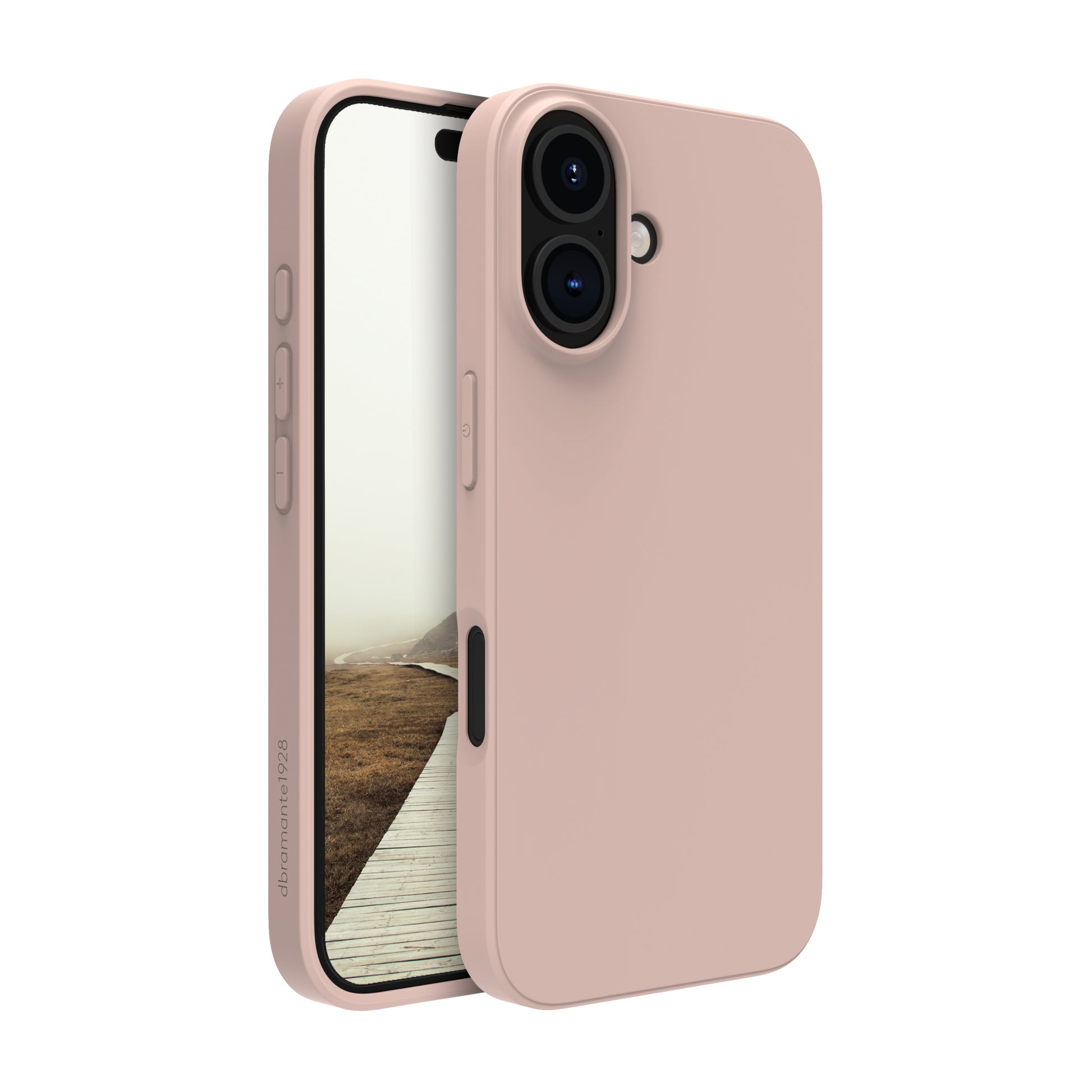 dbramante1928 Greenland – Backcover – für Apple iPhone 16 Plus, Recycling-Kunststoff, Pink Sand
