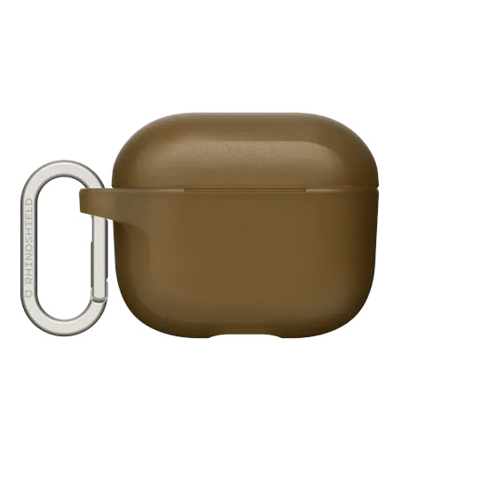 RhinoShield Schutzhülle für Apple AirPods 3 – TPE, inkl. Karabiner, kabelloses Laden – Bronze
