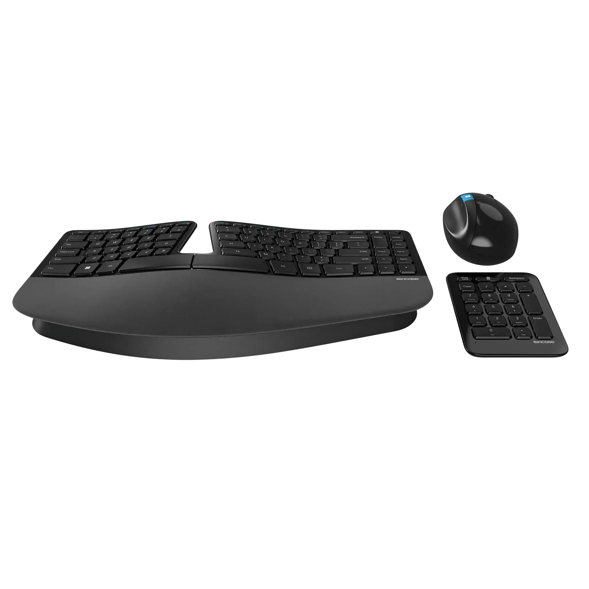 Incase Sculpt Ergonomisches Desktop – Tastatur-Maus-Set – 2,4 GHz USB-A – QWERTY (Nordisch) – Schwarz