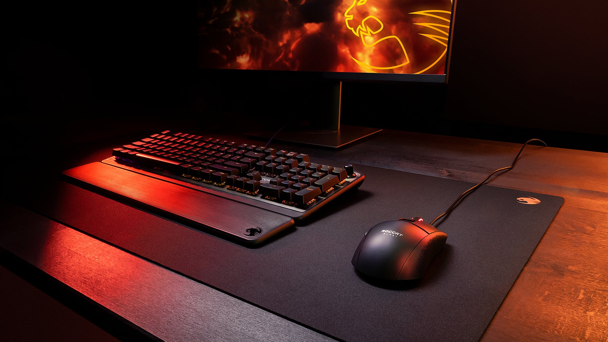 ROCCAT Sense Core SQ – Gaming-Mauspad – 75 × 75 mm, Tuch, Schwarz