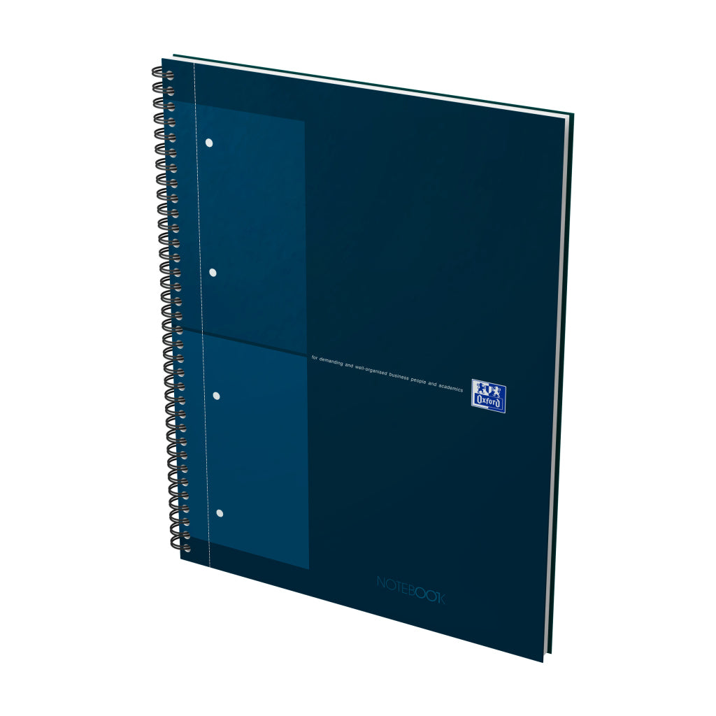 Oxford Collegeblock – A4+ – Doppelspirale, mikroperforiert, Hardcover, Kopfzeile – Petrol