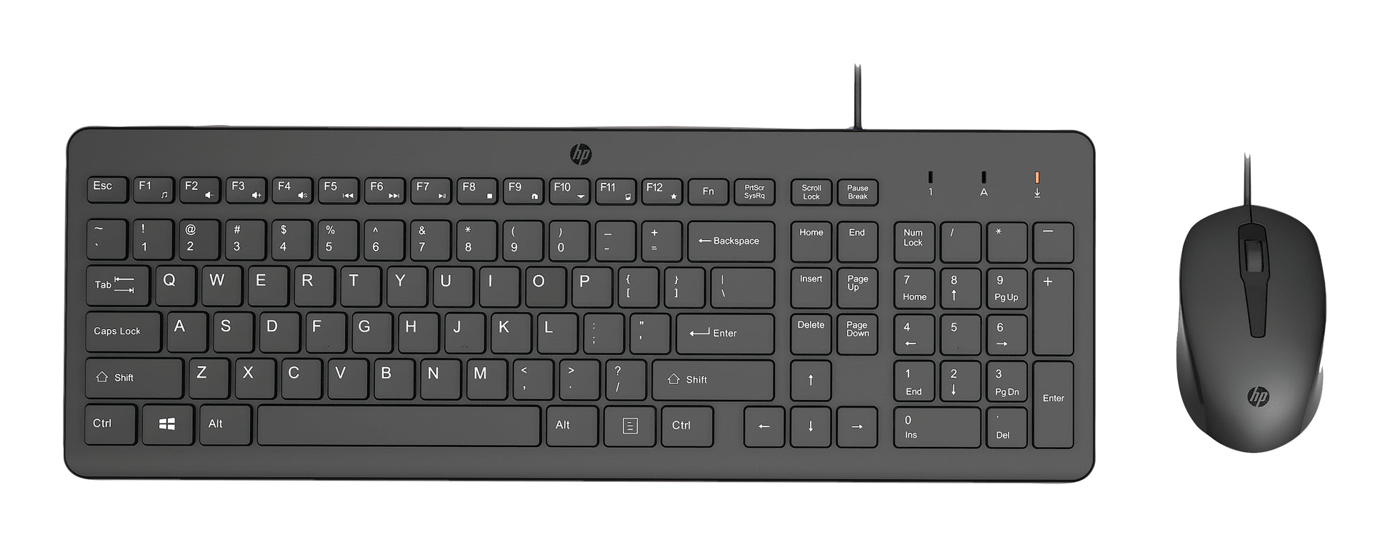 HP 150 – Tastatur- und Maus-Set – Membran – kabelgebunden – USB-A – schwarz