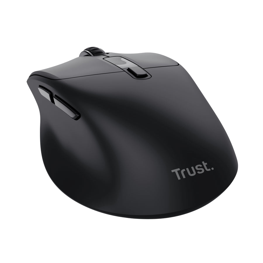Trust Zevo – Maus – Kabellos (Bluetooth/2,4 GHz), rechts, Schwarz