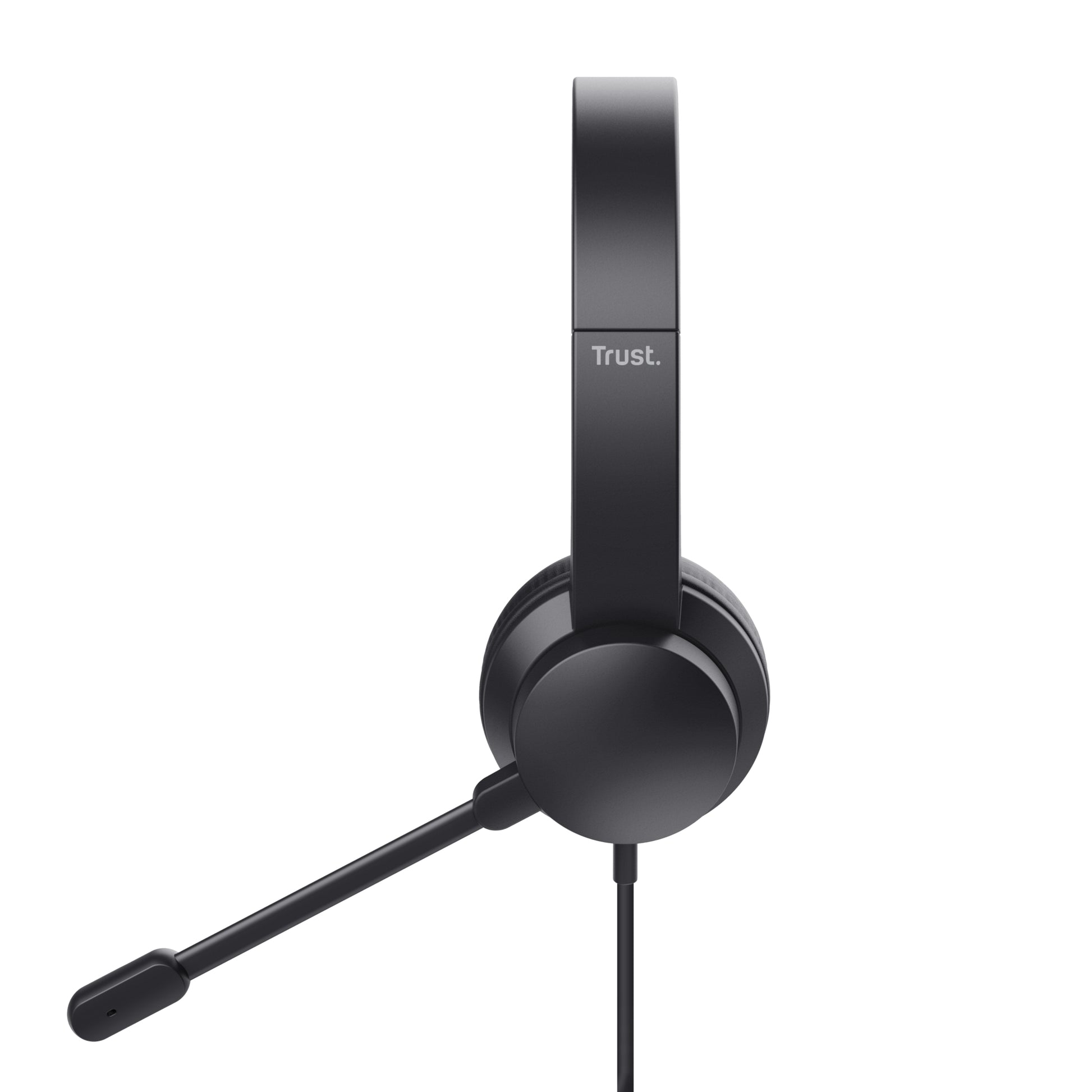 Trust HS-150 Office-Headset – On-Ear, Stereo, Kabelgebunden, 3,5 mm Klinke, Schwarz
