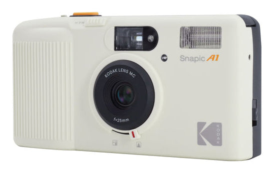 Kodak Snapic A1 – Kompakt-Filmkamera, 35 mm, 25 mm, Integrierter Blitz, Weiss
