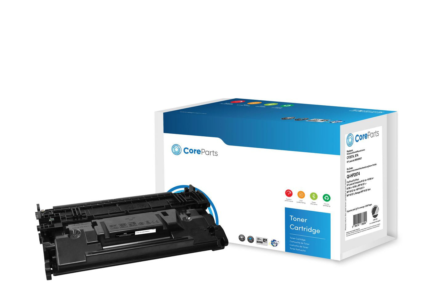 CoreParts Toner CF287A – schwarz, 9000 Seiten – für HP LaserJet M506/M527